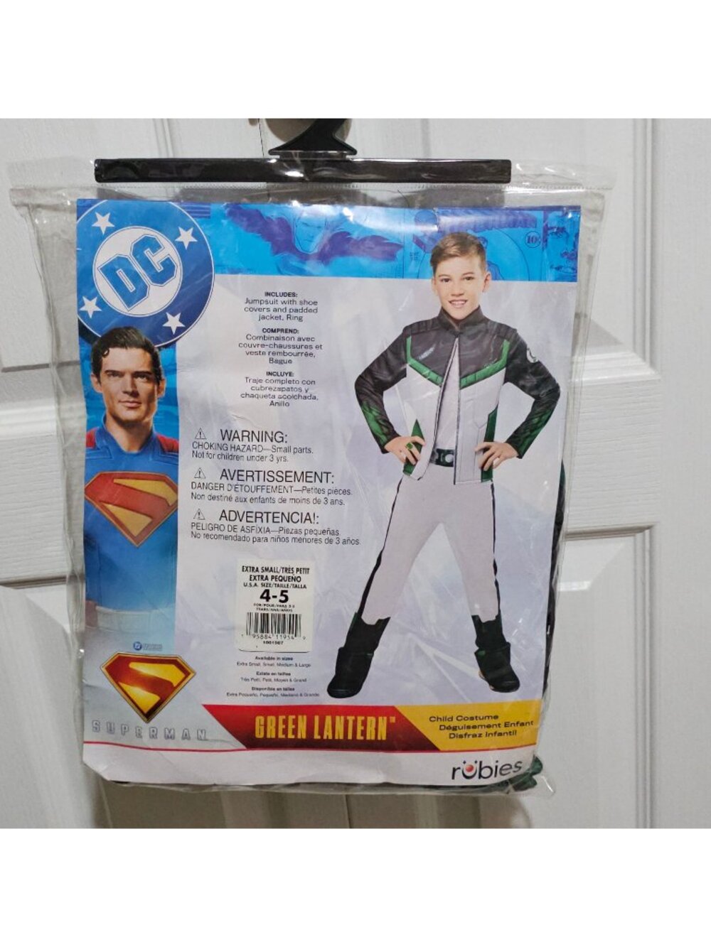 Superman Green Lantern Costume Boys 4-5 Ring DC Comics Justice League Rubies NEW